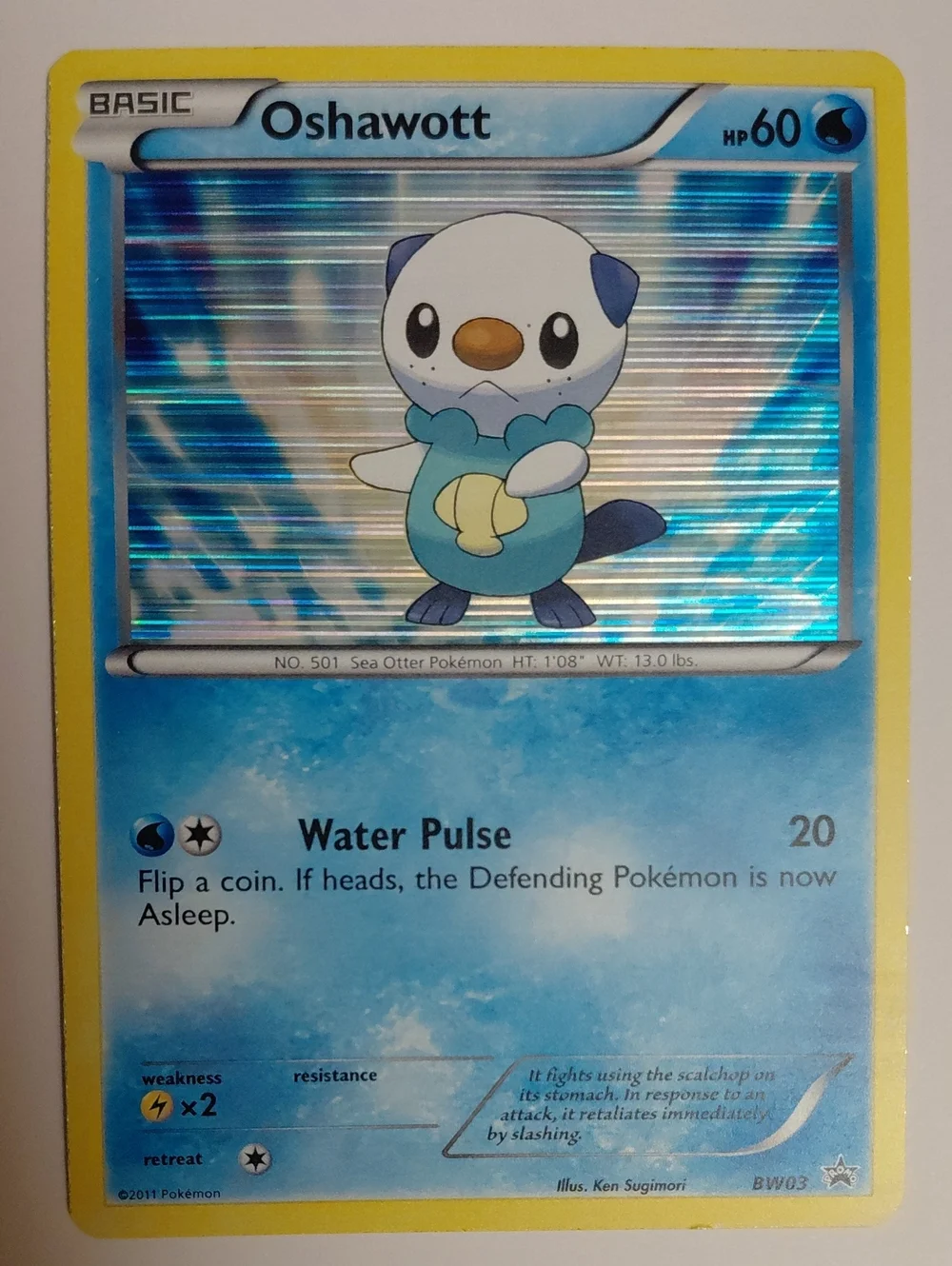 Oshawott - Vintage Black And White Promo - Pokemon Card
